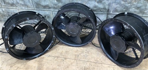 Lot of 3 Comair Rotron Caravel Axial Cooling Fans,10" Diameter, 115V, Vintage