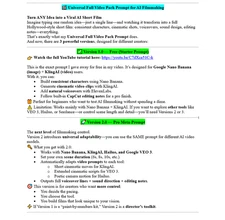 AI Filmmaking Prompt Script | Create Short Films | Digital Download