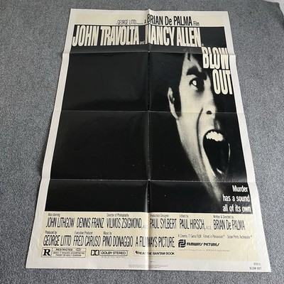 BLOW OUT 1981 ORIG 27X41 MOVIE POSTER JOHN TRAVOLTA NANCY ALLEN BRIAN DE PALMA