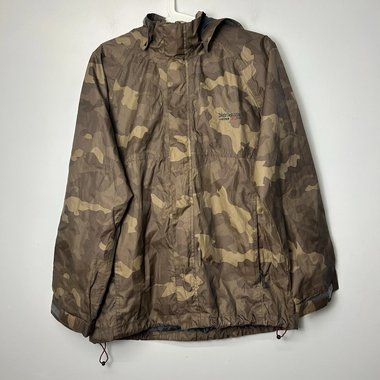 Didriksons Tigris Camouflage Raincoat Waterproof Rain Jacket Fishing Coat