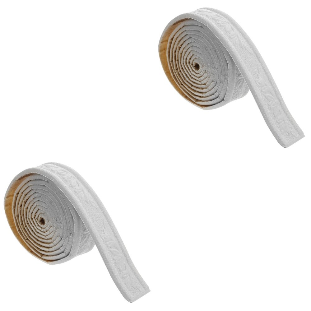 2 Rolls Waistline Sticker Wall Molding Trim Self Adhesive Edging Strip