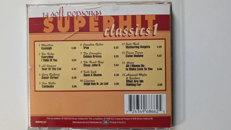 Superhit Classics 1 - Marillion, Gerry Rafferty, Kim WIlde, Talk Talk, Kate Bush - Bild 2 von 3