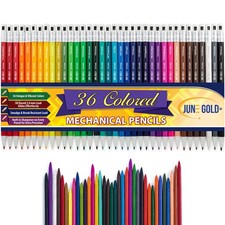 36 Assorted Colored 2.0 mm Mechanical Pencils with 36 Unique Color Leads, Col...