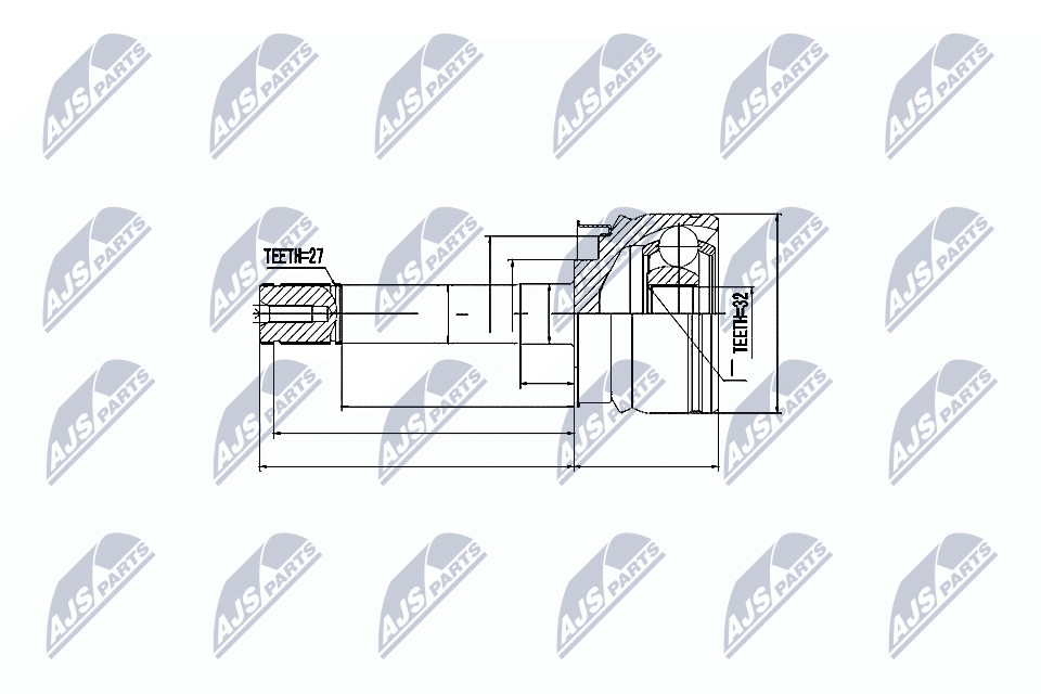 NTY Driveshaft CV Joint Shaft Kit NPZ-NS-051 For Ford Nissan - Image 8