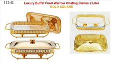 Luxury Beffet food warmer chafing dishes 3L gold oval