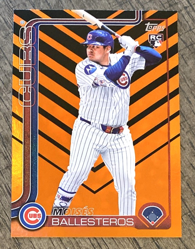 Moises Ballesteros 2025 Topps Update Rookie Holiday Foil SP Cubs RC #US262