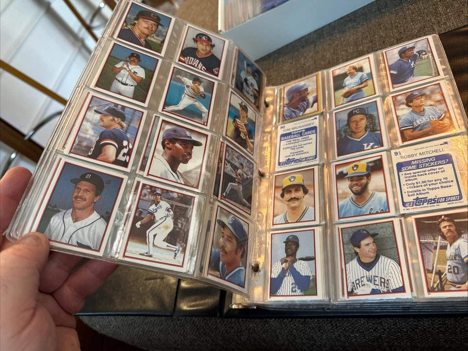 1983 Topps LOT OF 304 Baseball Album Stickers MINT In Binder Gold Foil All Stars - Image 4 of 4