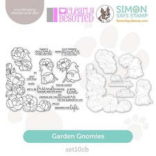 NEW - Stamptember 2024 - Clearly Besotted - Garden Gnomies - Stamp and Die Set