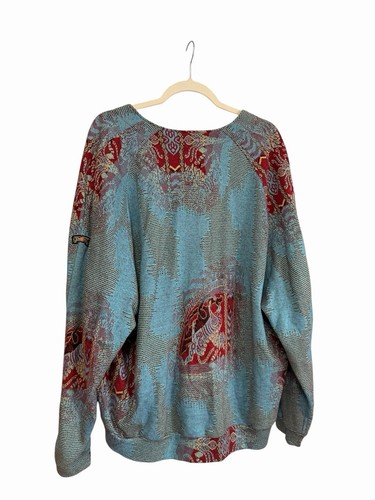 Vintage Emmegi Austria Gobelin Strick Cardigan Jacke Pullover L 10 grandmacore - Bild 3 von 11