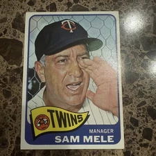 1965 Topps #506 Sam Mele Mgr Minnesota Twins Well Centered Beauty Stunner Sharp