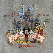 Vintage Disneyland Embroidered Sweatshirt 45th Anniversary Disney Castle Size S