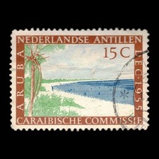 Netherlands Antilles, Scott 233, Beach, 1955, used, 113891
