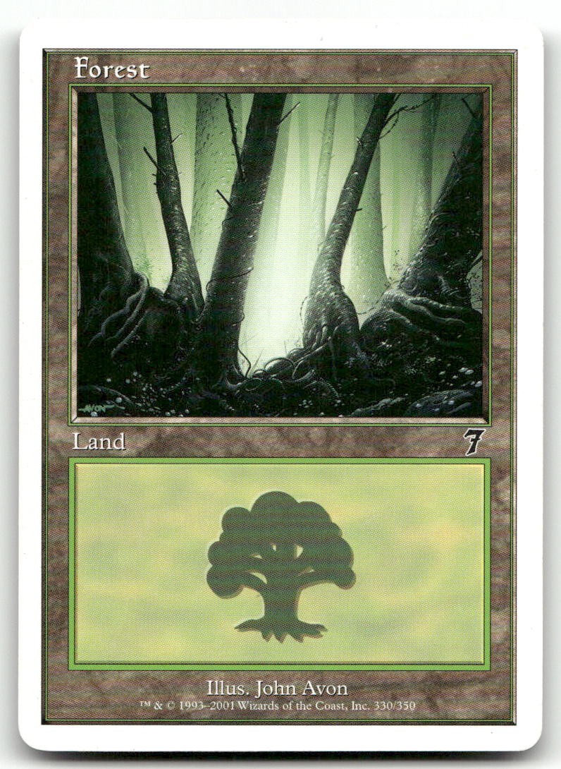 Forest (330) #330 (MP) 7th Edition 7ED Magic MTG