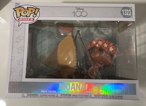 Funko Pop! Rides Disney 100 Moana On Sailboat Boat #1323 Deluxe New in Box NIB