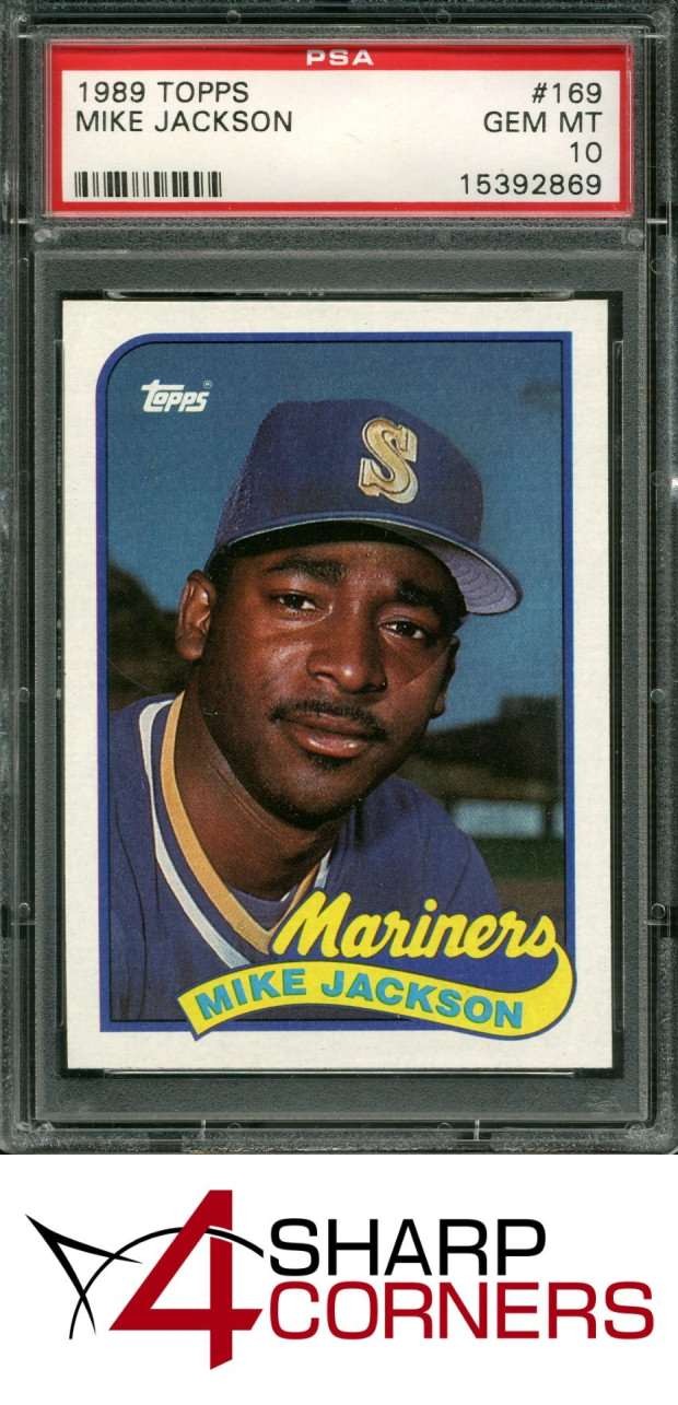 1989 TOPPS #169 MIKE JACKSON MARINERS POP 2 PSA 10