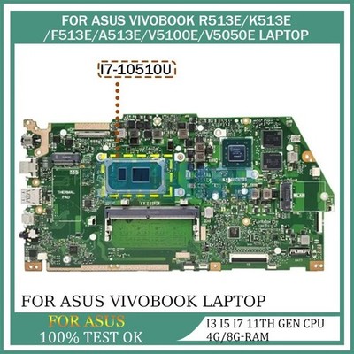 Laptop Motherboard For ASUS VivoBook X513EA X513EQ K513E I3 I5 I7 10/11th 4G/8G