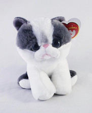 Ty Beanie Babies Yang Black & White Cat VelveTy Plush Stuffed Animal......