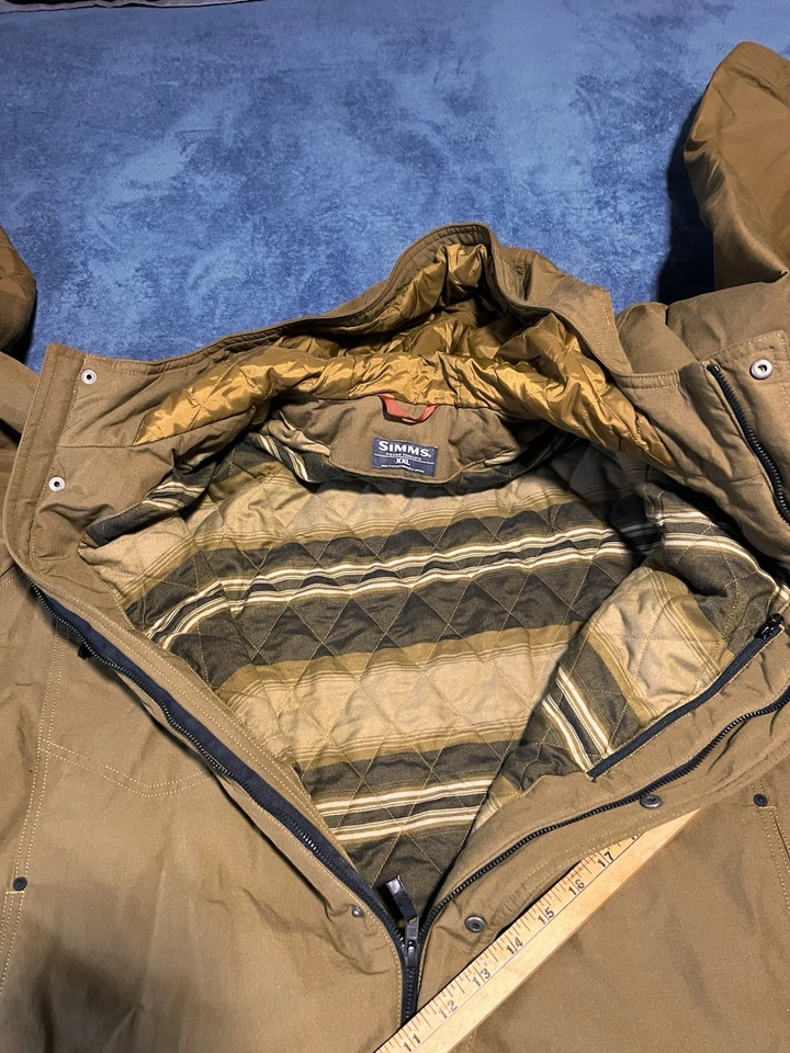 Simms Deckhand Jacket 2xl cordura outer flannel lined coyote  - Image 3 of 4