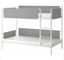IKEA Bunk Bed Vitvaloft Frame White/Light Grey 90cm x 200cm Used Good Condition