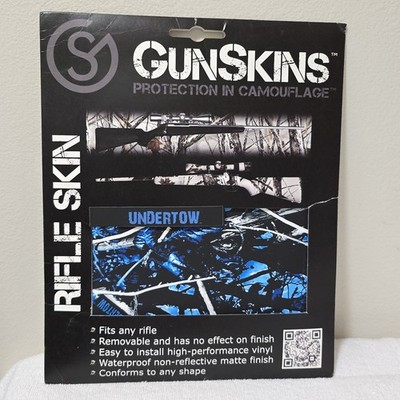 GunSkins Rifle Skin UNDERTOW Wrap DIY Vinyl Kit Blue Black White