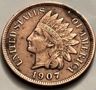 1907 Indian Head Cent US Copper JC1446