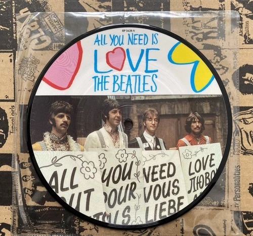 The Beatles - All You Need Is Love 7" Picture Disc - 1987 - RP 5620