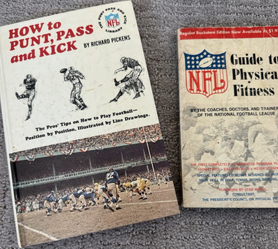 NFL How to Punt, Pass and Kick Hardcover and Guide to Physical Fitness paperback