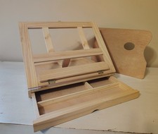 Wooden Table Easel Box W/ Storage Drawer Portable Artist Easel