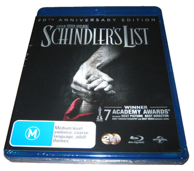 Schindler's List - 20th Anniversary Edition - Blu-Ray - New Sealed - Region B