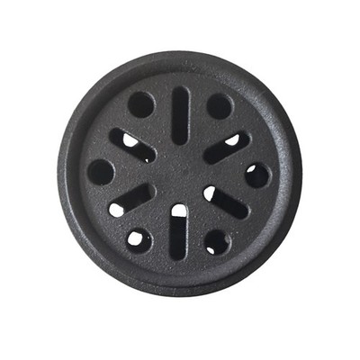 Teavana Cast Iron Round Tea Light Warmer Candle Holder, Black, with Vented Lid