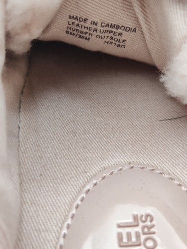 Michael Kors-Women’s Poppy Suede Shearling Lace-Up-Pink Shoes-Sneakers-Size 6M - Picture 15 of 15