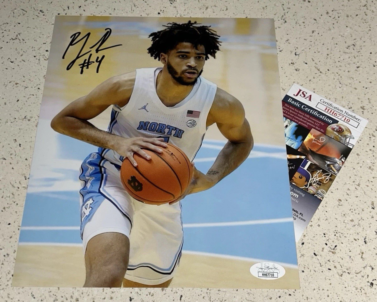 RJ Davis Autographed Signed North Carolina Tar Heels 8X10 PHOTO JSA UNC TAR HEELS NORTH CAROLINA BASKETBALL 