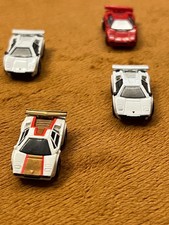 Galoob Micro Machines 1987 Lamborghini Countach Lot Of 4 - White, Red, Racer