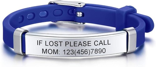 Personalized Medical ID Bracelet Waterproof Medical Alert Emergency Bangle - Picture 3 of 27