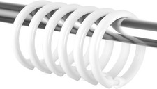 Clear Plastic Shower ain Rings, Easy Snap Closure Shower