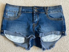 Women's Rebel By Right Denim Short Booty Shorts Blue Jean Hot Pants, Junior's 9