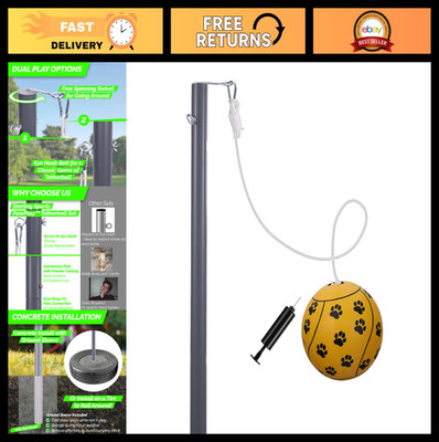 Heavy Duty Tetherball Set - 8'10'' Rust-Resistant Steel Pole, Ball & Rope | Outdo