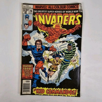 Invaders Marvel Comic Book Issue 28 Bronze Age 1978 Kid Commandos