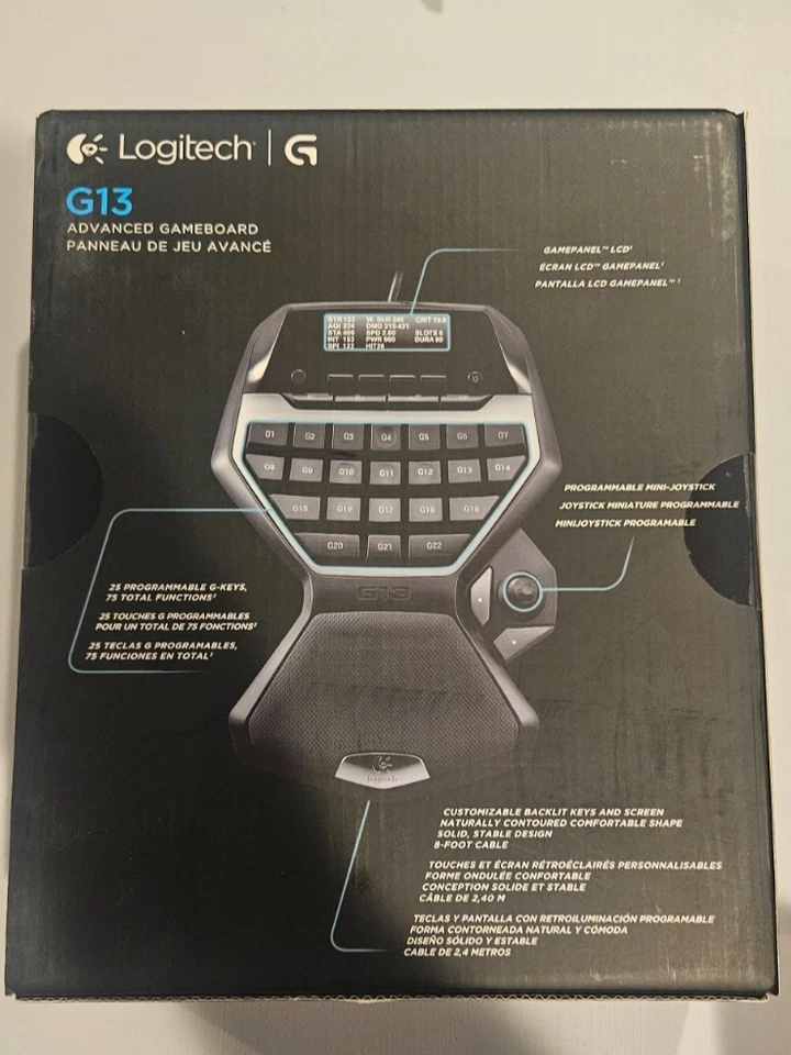 ¡Tablero de juegos USB programable avanzado Logitech G13 con pantalla LCD! ¡Al por menor $700! Foto 2 de 4