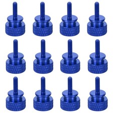 12 Pcs Computer Case Thumb Screw M3x10mm Knurled Screws Dark Blue