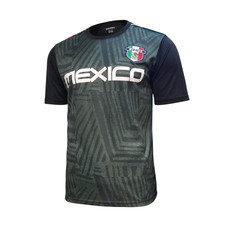 Icon Sports Mexico Soccer Performance Short Sleeve Fitted Jersey Black Green