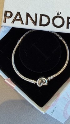 Pandora Moments Heart Clasp Snake Bracelet 925 ALE 