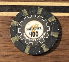 PAR A DICE RIVERBOAT CASINO $100 CASINO Poker CHIP E PEORIA ILLINOIS