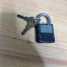Vintage TAYLOR Toolbox Lock Original Keys Black Logo Made In USA Philadelphia PA