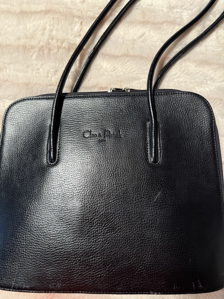 Cleo & Patek Paris Slim Fashion Genuine Leather Minimalist Shoulder Bag Black - Image 3 of 4
