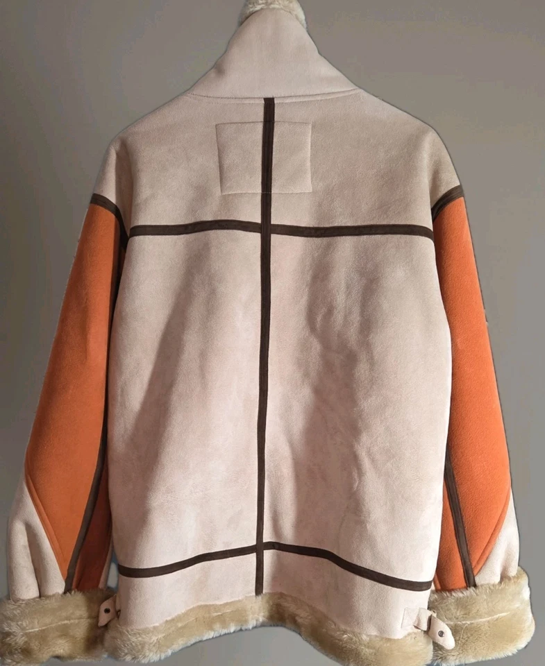 Chaqueta Parka De Colección Koman Sport Imitación Gamuza/Piel Marrón Súper Cálida Esquimal Para Hombre M Foto 4 de 4