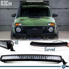 Barra a LED CURVA per LADA NIVA 4X4 83Cm POTENTE 6000K Bianco Illuminazione SPOT