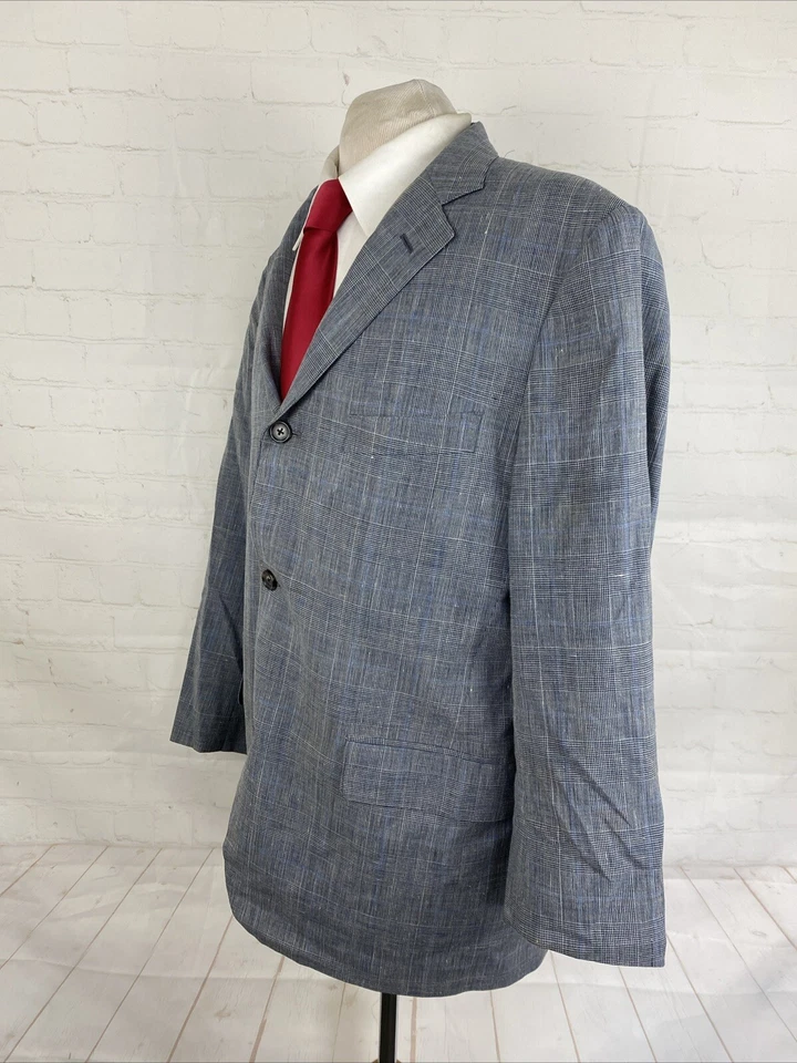 Blazer a cuadros gris primavera/verano J.Press para hombre 43R $1,195 Foto 3 de 4