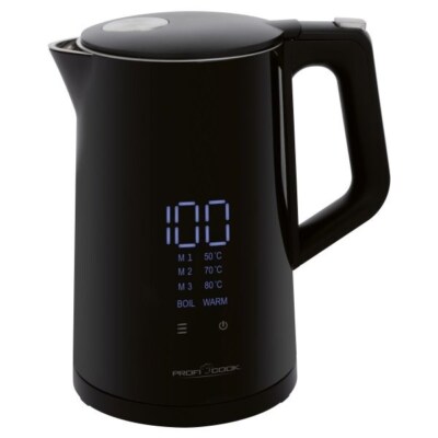 4006160112436 ProfiCook PC-WKS 1243 Wasserkocher 1,7 l 2200 W Schwarz PROFICOOK