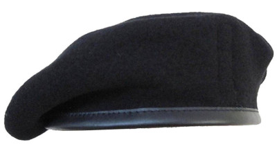 ARMEE SCHWARZ BASKENMÜTZE Herren große Mütze 100% reine Wolle SAS Militär Soldat Mütze 59-60cm
